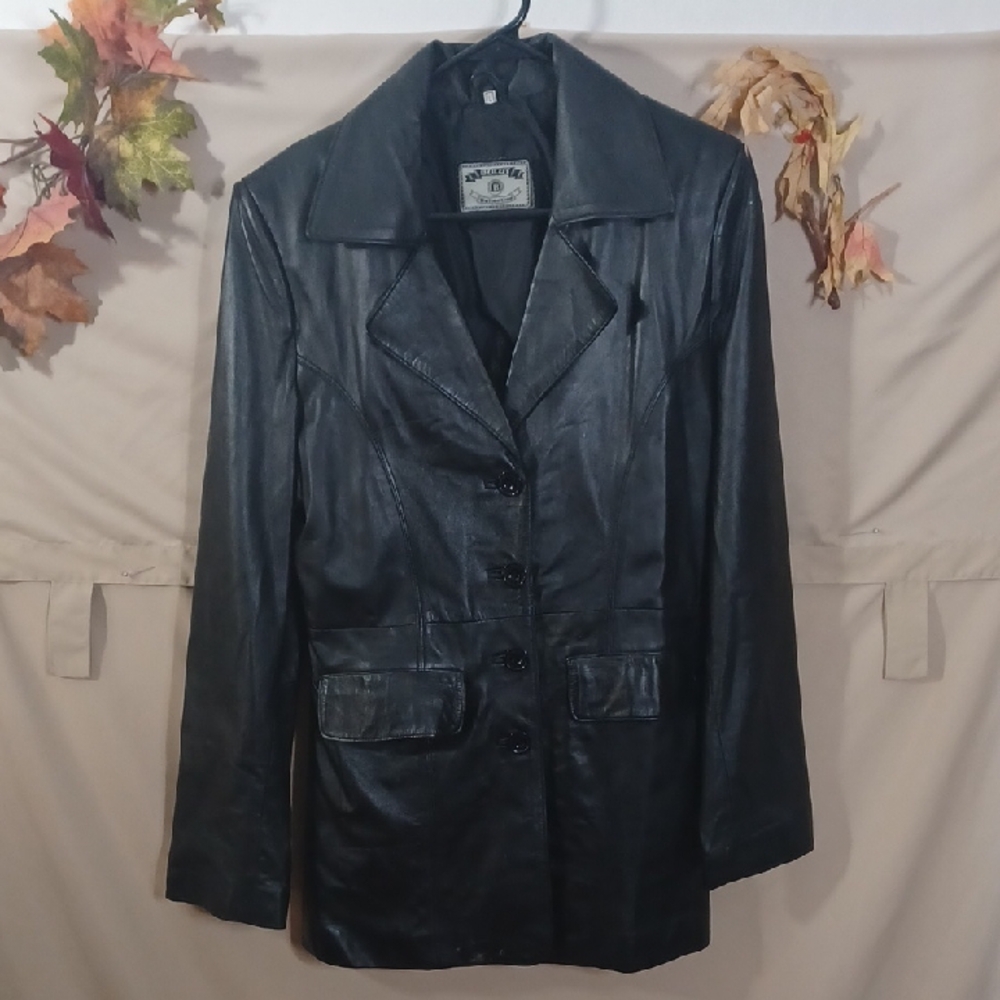 Bulut Black Leather Jacket for Women